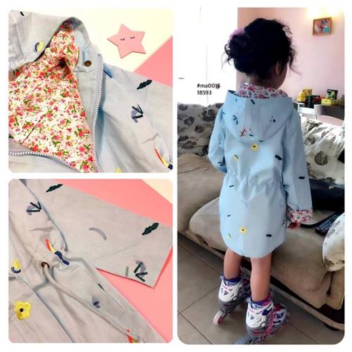 بارانی  کتان گلدوزی وارداتی XER  از 4 تا 8 سال