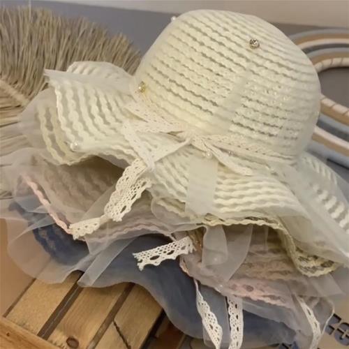 کلاه حصیری توری  مرواریدی وارداتی از 5 تا 10 سال