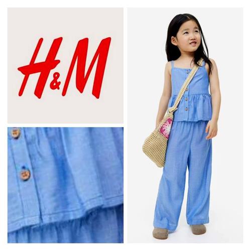 ست تاپ شلوار کاغذی برند H&M از 2 تا 6 سال