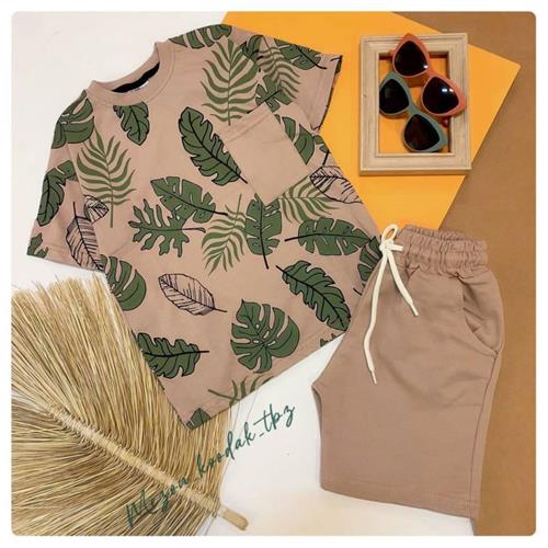 ست ترک تابستونی طرح برگ از 4 تا 8 سال