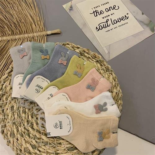 جوراب نخی خرگوش 7 رنگ 1 تا 3 سال