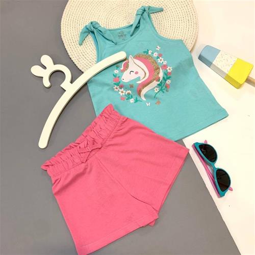 ست تاپ شلوارک نقلی برند BABY GO از 9 ماه تا 24 ماه