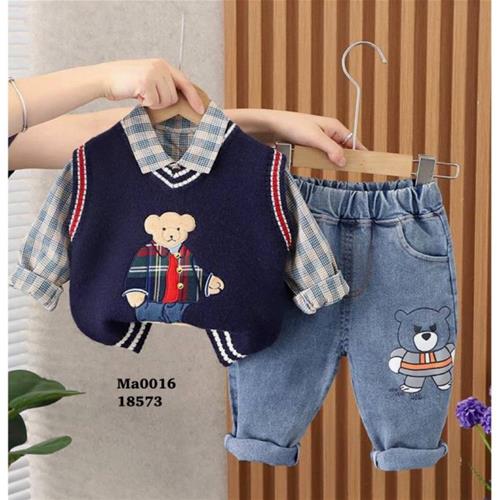 ست 3 تکه جلیقه تدی وارداتی XER از M تا XL