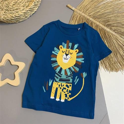 تیشرت نخی طرح شیر از 4 تا 9 سال