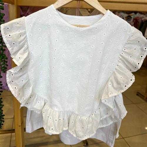 کراپ خامه دوزی  سفید ترک ZARA از 2 تا 10 سال