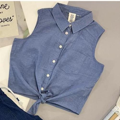 شومیز گرهی طرح جین برند H&M از 11 تا 14+ سال