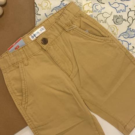 شلوارک کتان زرد برند OKAIDI  از 3 تا 12 سال