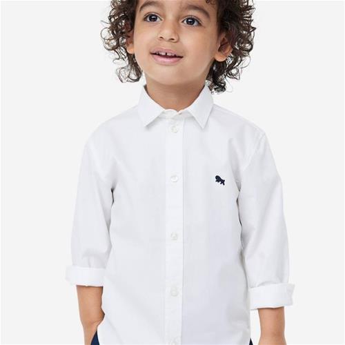 پیراهن سفید پسرانه برند H&M از 3 تا 6 سال