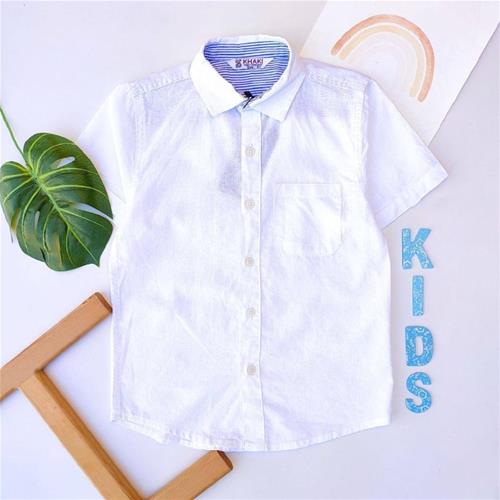 پیراهن سفید ساده پسرانه برند KHAKI از 2 تا 12 سال