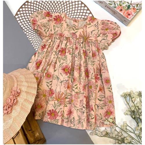 پیراهن دخترونه صورتی گلدار برند NEXT نه ماه تا 4 سال